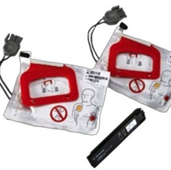 Physio-Control LIFEPAK CR Plus AED Battery & Adult Pads (2)