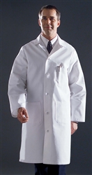 Medline Premium Knot Button Lab Coat - White